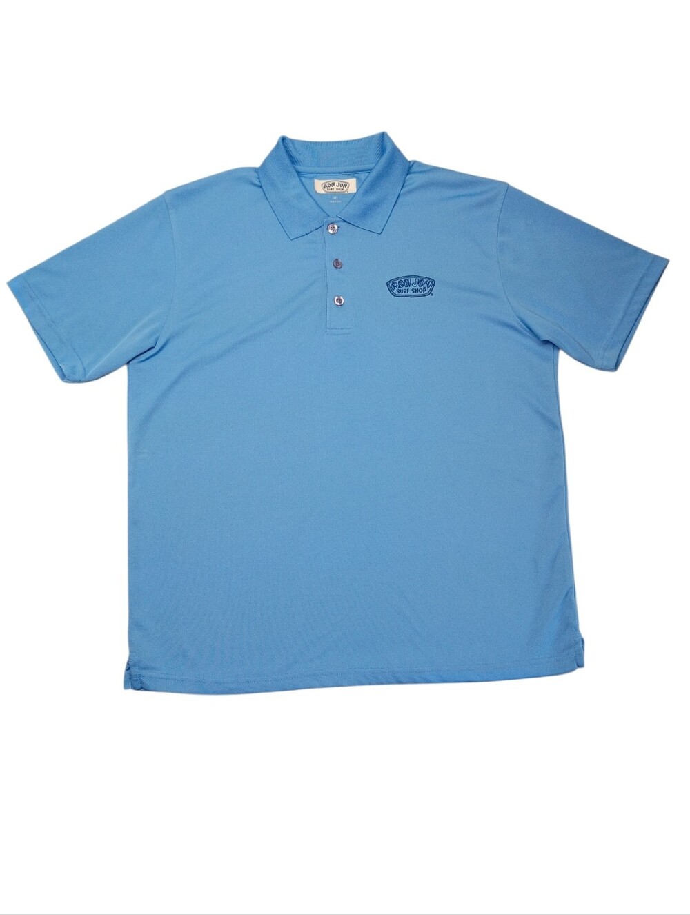 Ron Jon Surf Shop Polo Shirt Blue Short Sleeve Collar Men Sz M